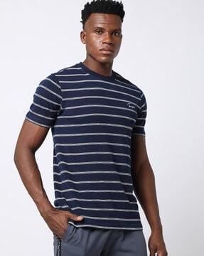 striped crew-neck t-shirt