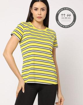 striped crew-neck t-shirt