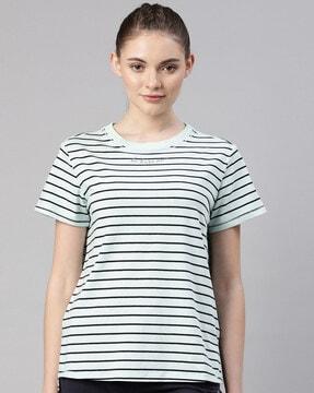 striped crew-neck t-shirt