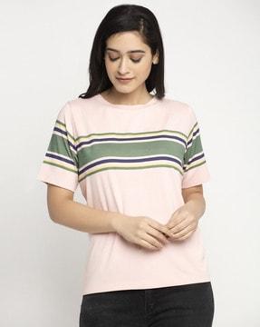 striped crew-neck t-shirt