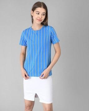 striped crew neck t-shirt