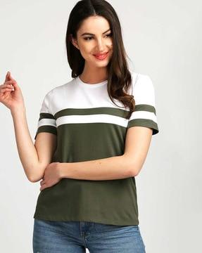 striped crew-neck t-shirt