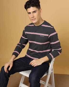 striped crew-neck t-shirt