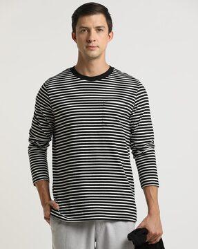 striped crew-neck t-shirt