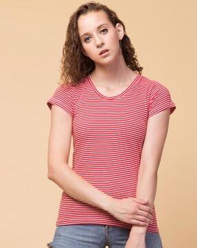 striped crew-neck t-shirt