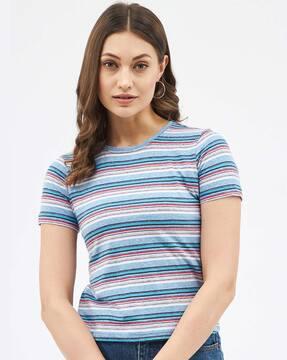 striped crew-neck t-shirt