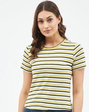 striped crew-neck t-shirt