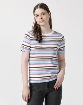 striped crew-neck t-shirt