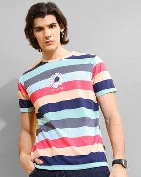 striped crew-neck t-shirt