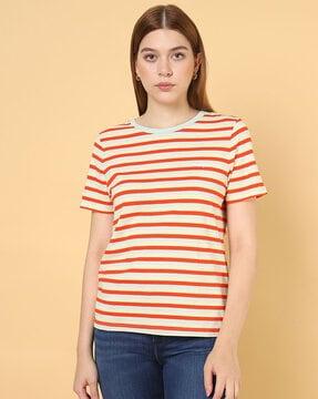 striped crew-neck t-shirt