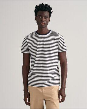 striped crew-neck t-shirt