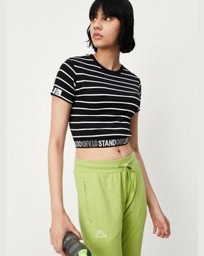 striped crew-neck t-shirt