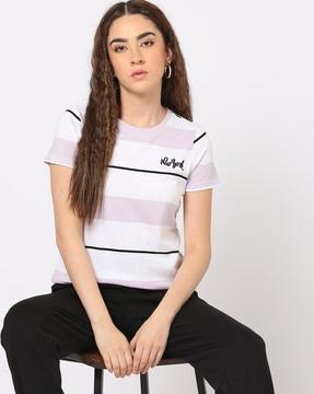 striped crew-neck t-shirt