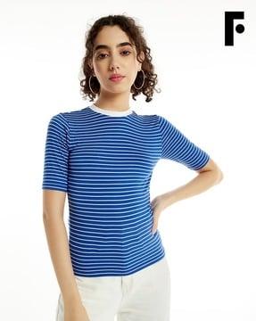 striped crew-neck t-shirt