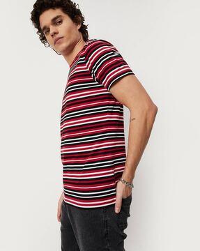 striped crew-neck t-shirt