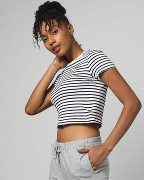 striped crew-neck t-shirt