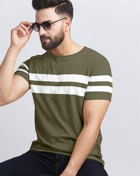 striped crew-neck t-shirt