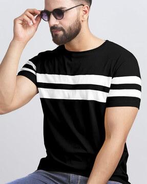 striped crew-neck t-shirt