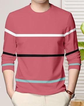 striped crew-neck t-shirt