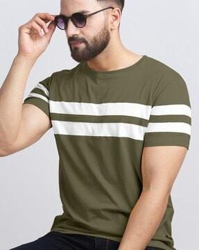 striped crew-neck t-shirt