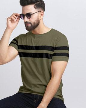 striped crew-neck t-shirt