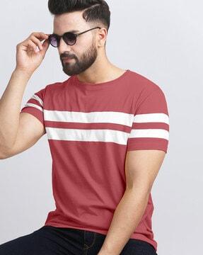 striped crew-neck t-shirt