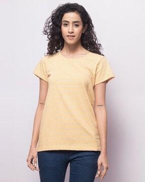 striped crew-neck t-shirt