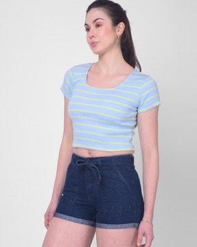 striped crew-neck t-shirt