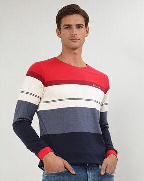 striped crew-neck t-shirt