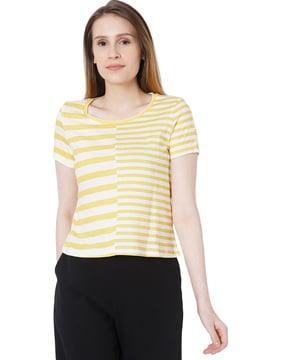 striped crew-neck t-shirt