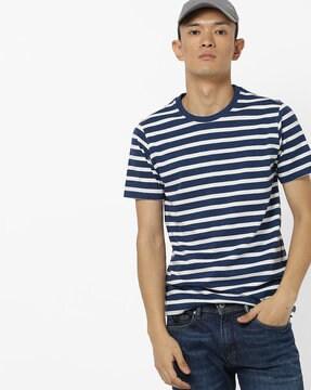 striped crew-neck t-shirt