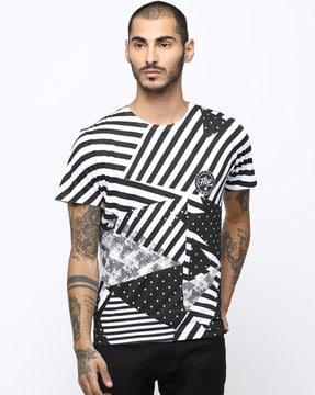 striped crew-neck t-shirt