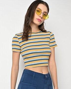 striped crop top