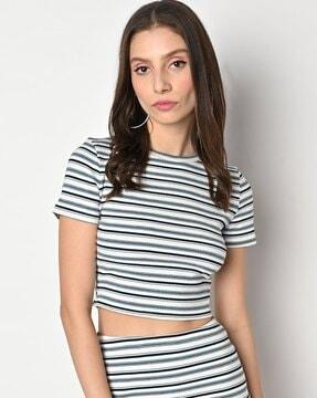 striped crop top