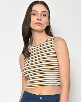 striped crop top