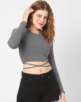 striped crop top