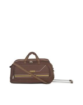 striped duffle trolley bag