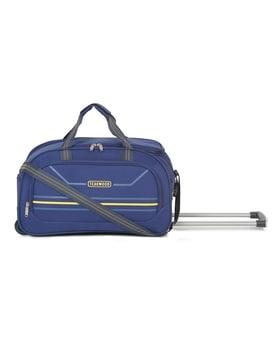 striped duffle trolley bag