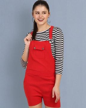 striped dungaree