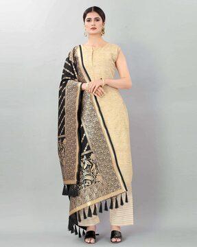 striped embellished dupatta