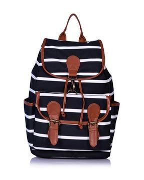 striped everyday backpack