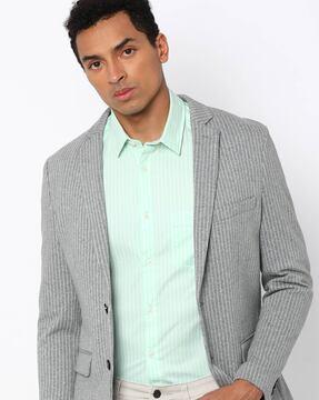 striped extra slim fit shirt with patch pocket