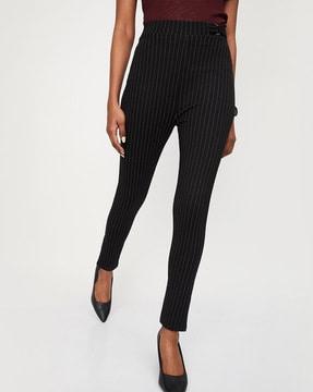 striped flat-fronts pants