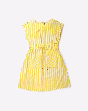 striped frock with pockets