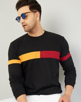 striped full-length sweatshirt
