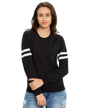 striped full sleeves sweatshirt