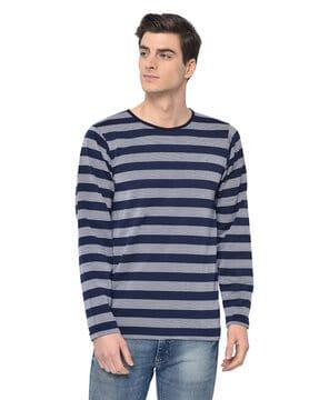 striped full sleeves t-shirt