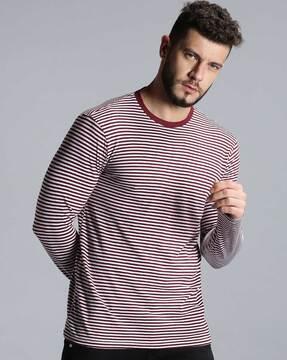 striped full sleeves t-shirt