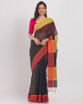 striped handloom saree