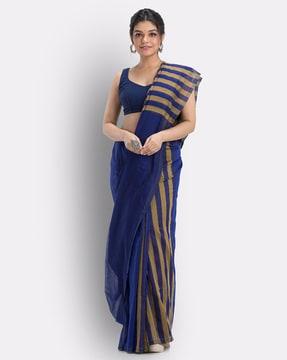striped handloom saree